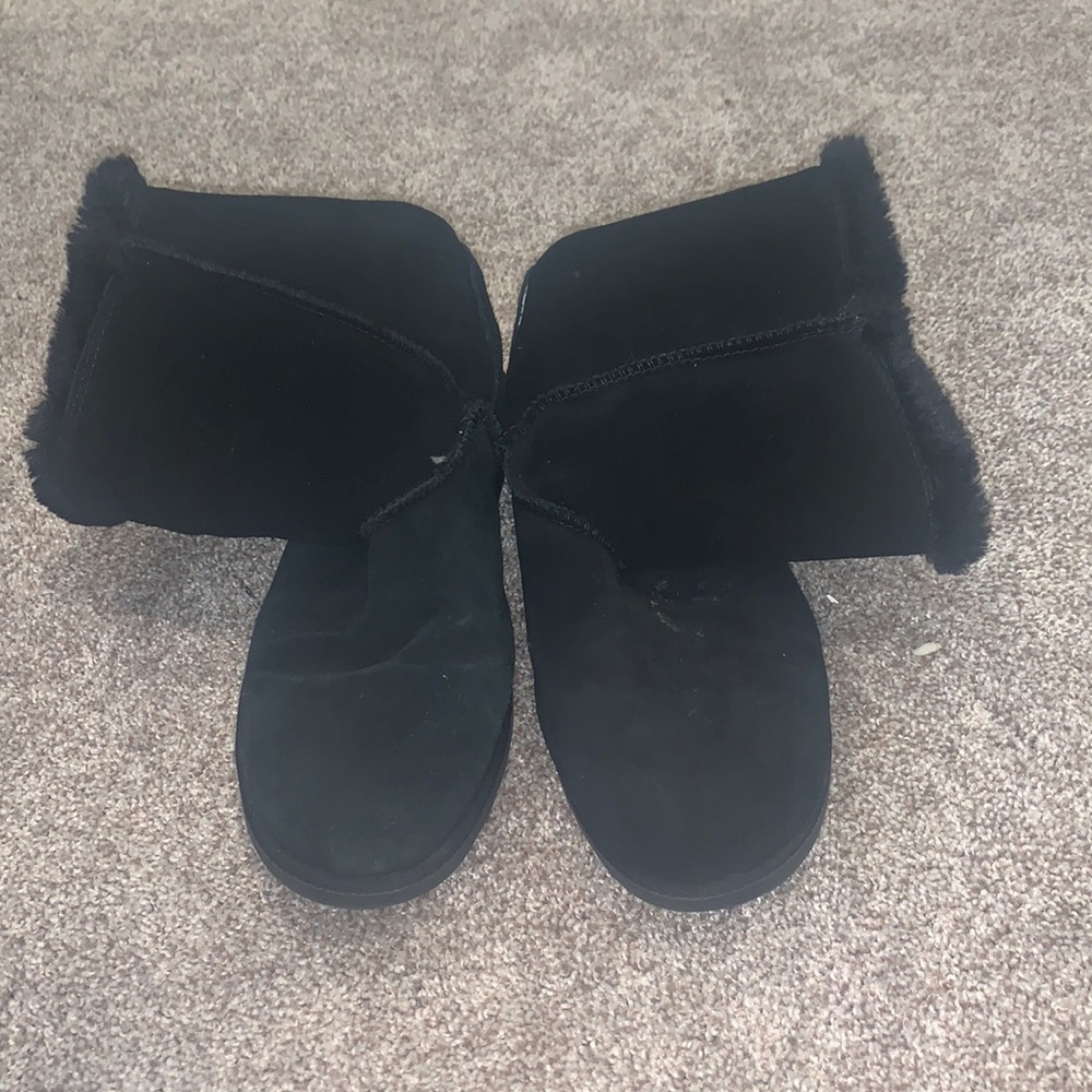 Black boots.